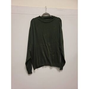 Saxony Collection Mens XL Green Pullover Sweater Mock Neck Long Sleeve Acrylic